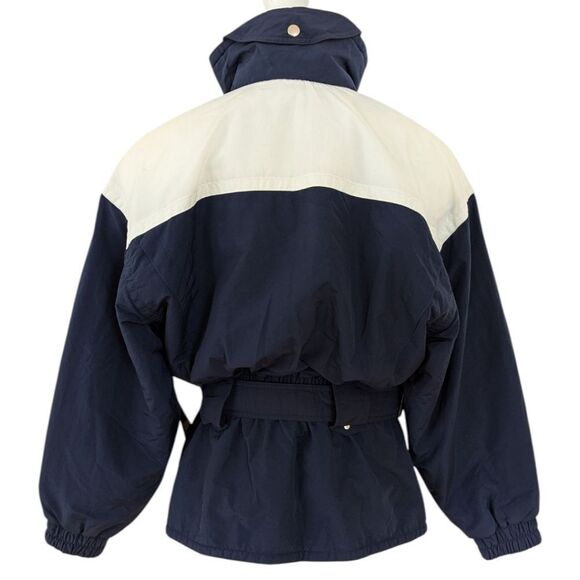 VTG 80's-90's TYROLIA SKIWEAR Women's 8 Navy & White Ski & Snow Jacket Nylon NWT - Picture 2 of 10